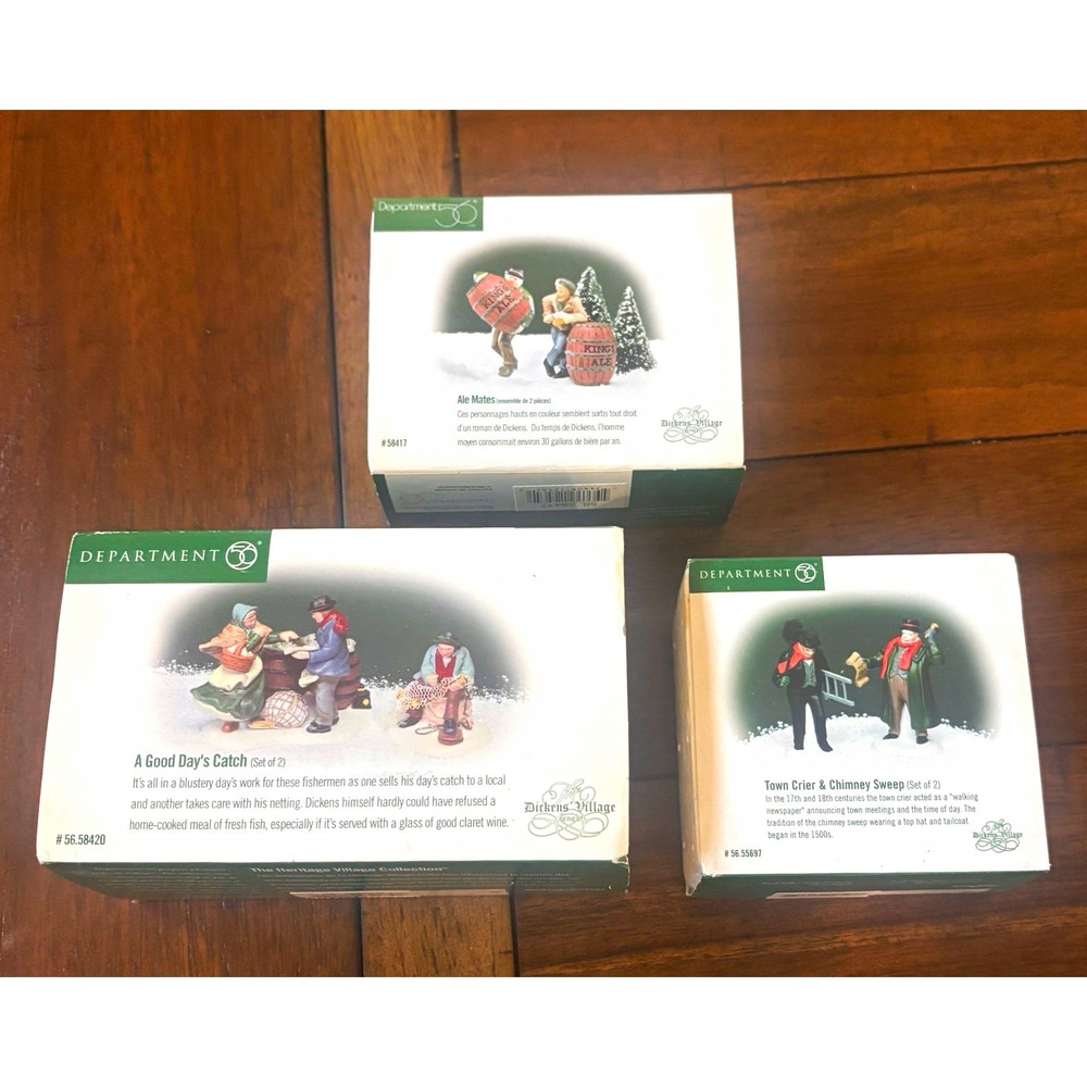 Dept 56 Dickens Village Lot Accessory Sets Ale Mates Good Days Catch Town Crier